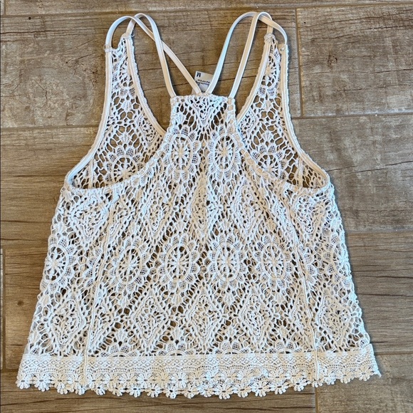 American Rag cream Crochet Camisole - Picture 3 of 3